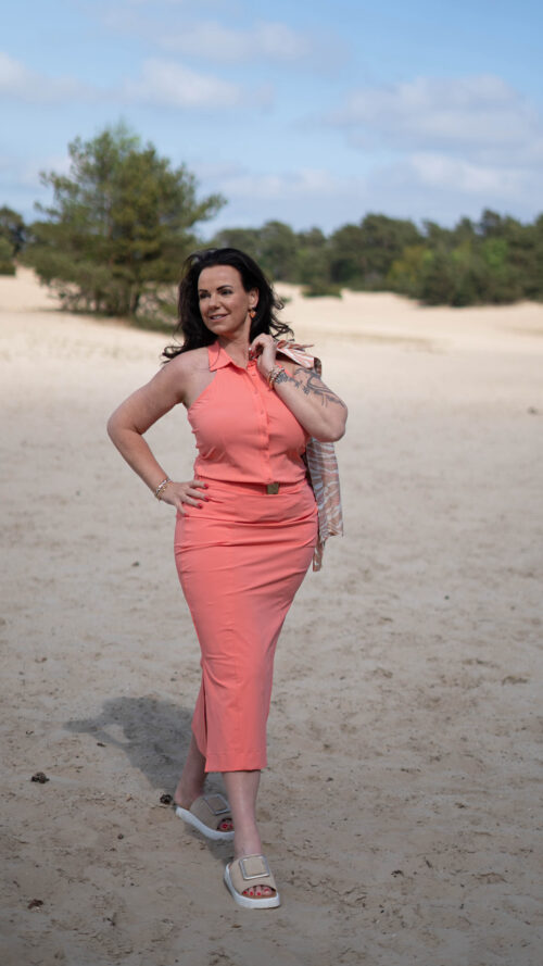 Ava top coral Kimara -tops Label-L