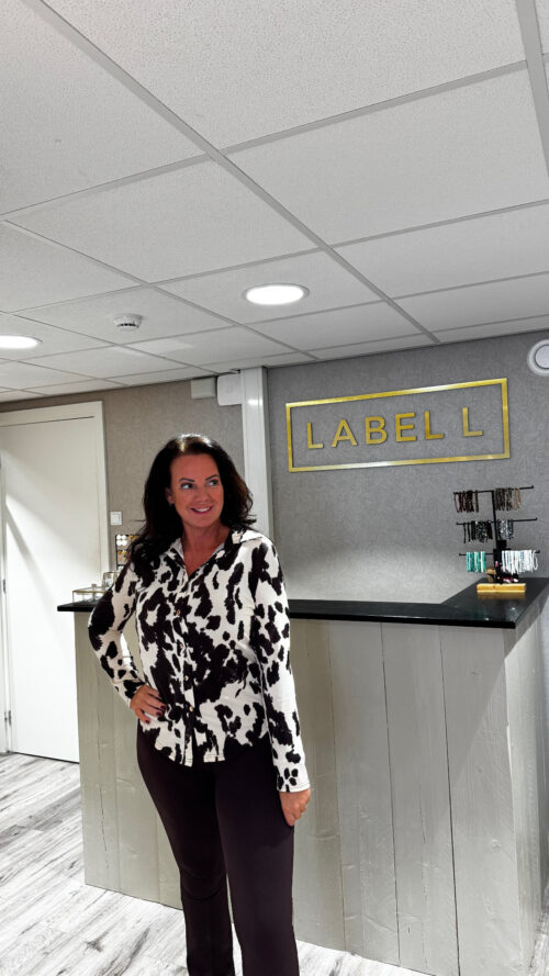 Blouse koeienprint by swan -blouses Label-L