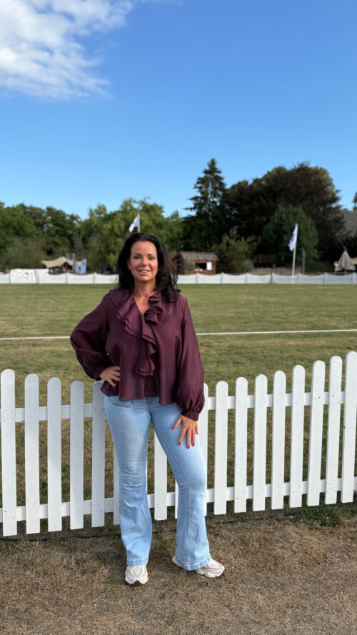 Blouse ruffel bordeau LabeL-L-Blouses Label-L