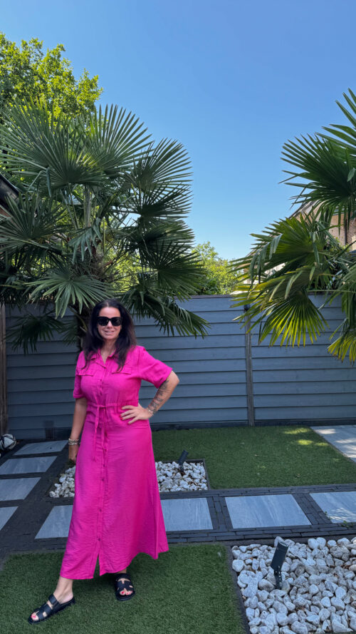 Jurk isabella azzurro -Jurken Label-L 2