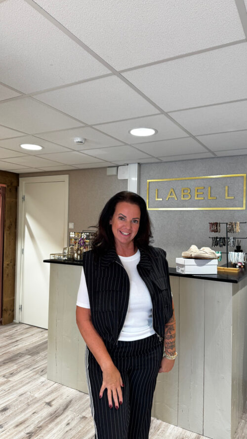 broek stripe black azzurro -broeken Label-L